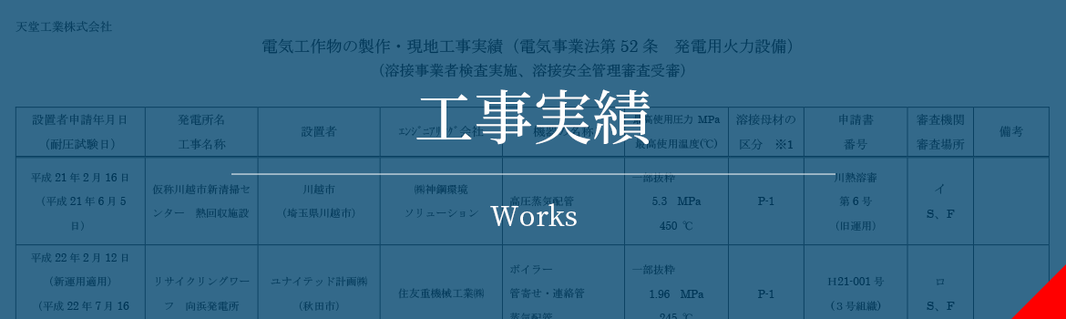 工事実績